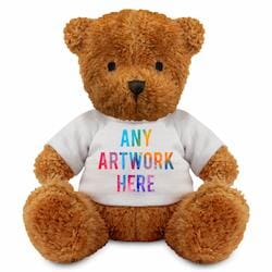 Promotional James II Light Brown Bear - Printed Soft Toys - Medium Teddy Bear