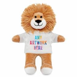 Promotional Louis Lion Plush Toy - Printed Soft Toys - Small Teddy Bear