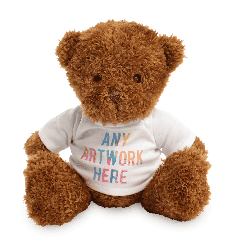 Promotional James I Dark Brown Bear - Printed Soft Toys - Medium Teddy Bear