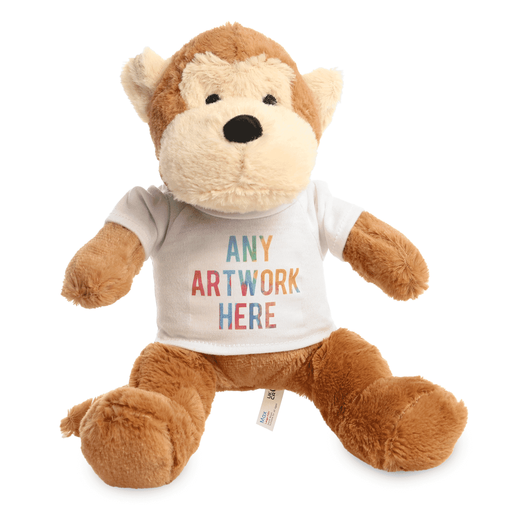 Promotional Max Monkey Plush Toy - Printed Soft Toys - Large Teddy Bear