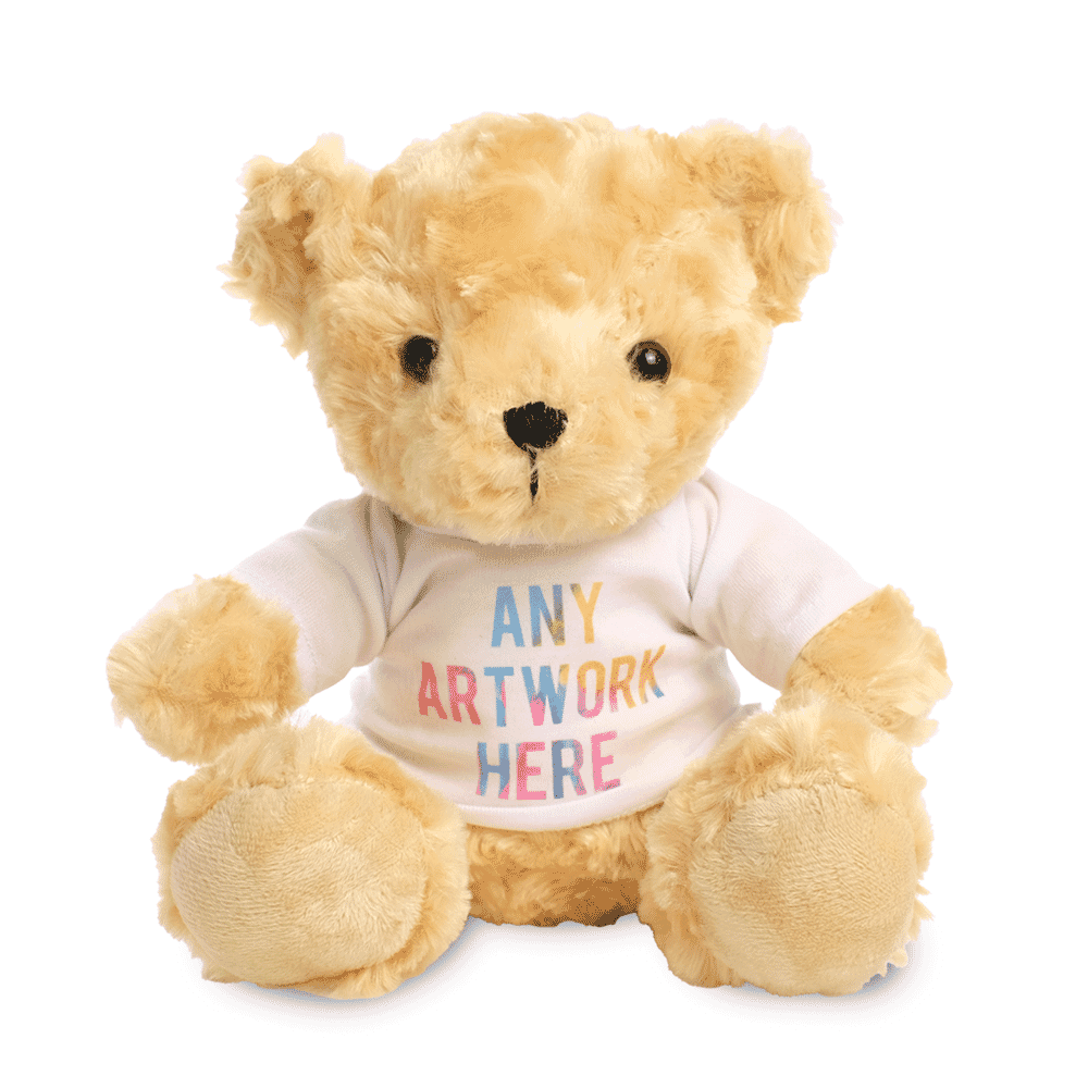 Promotional Victoria 19cm Golden Bear - Printed Soft Toys - Large Teddy Bear