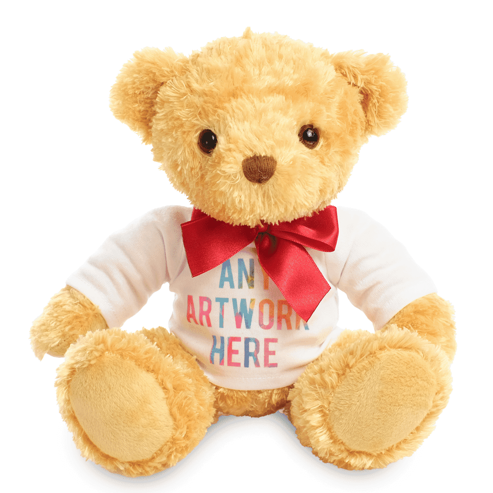 Promotional William Bear With Ribbon - Printed Soft Toys - Medium Teddy Bear