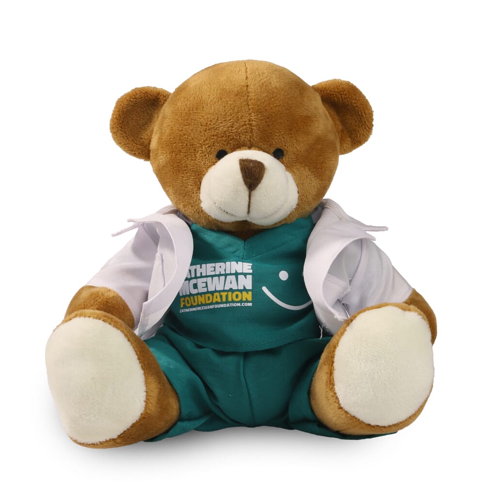 Promotional Richard Bear in Printed Medical Outfit - Branded Soft Toys - Large Teddy Bear