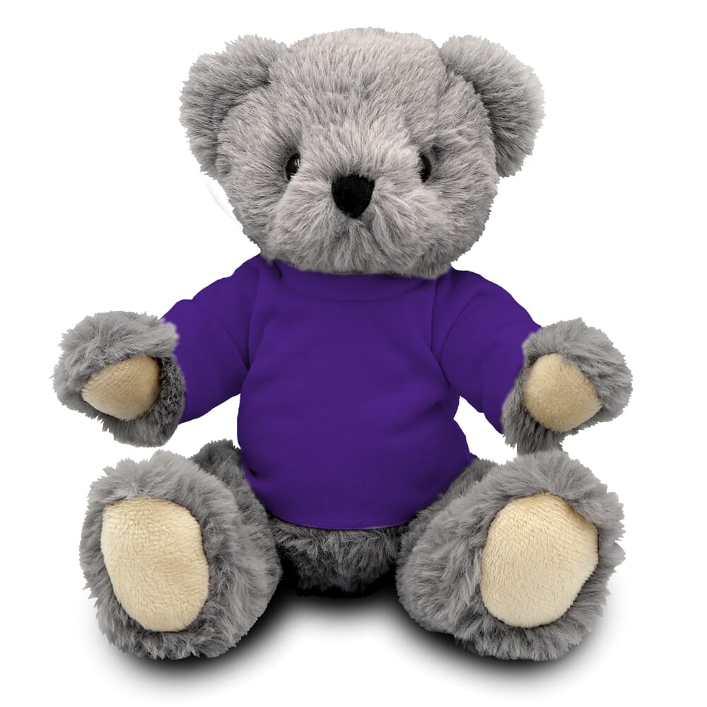 Blank 20cm Archie Jointed Bear - Purple T-Shirt