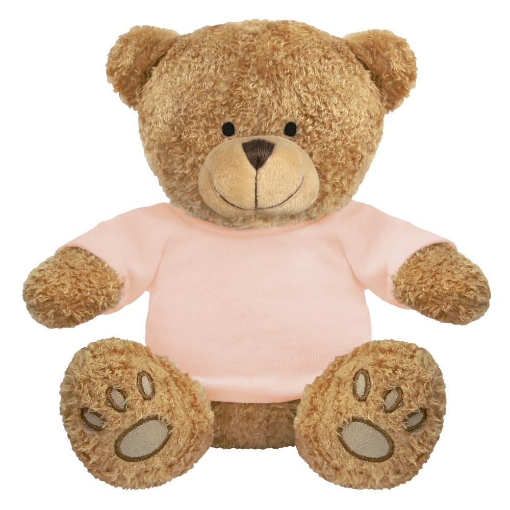 Blank Brown 22cm Edward Bear - Baby Pink T-Shirt