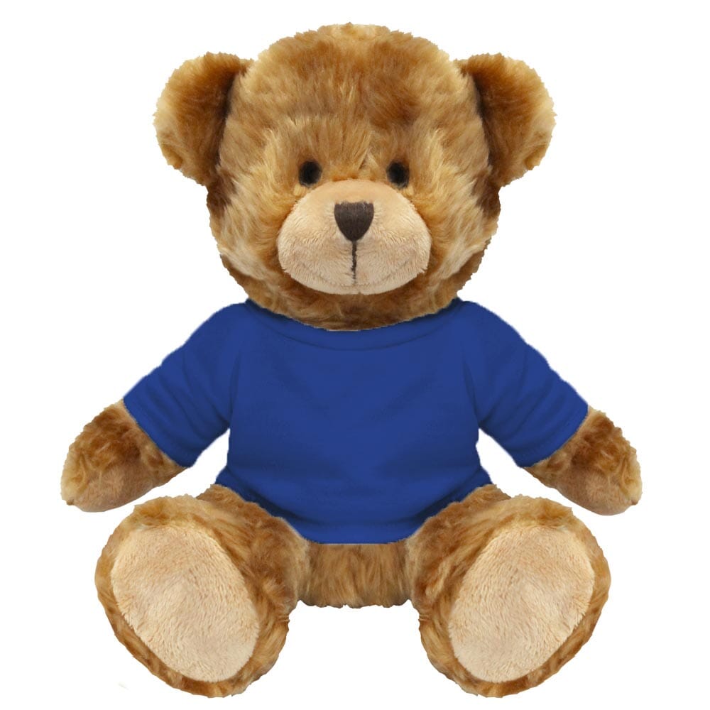 Blank 20cm Charles Jointed Bear - Royal Blue T-Shirt