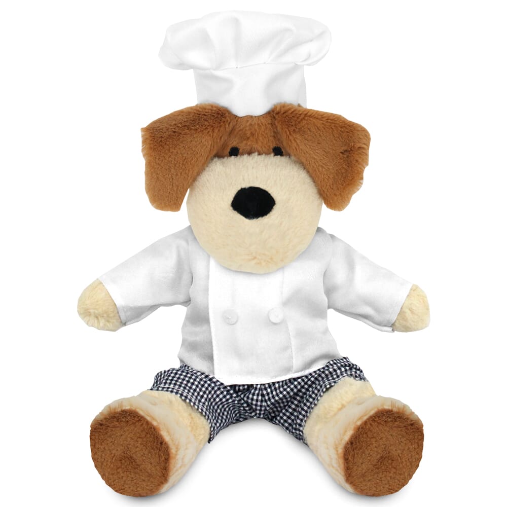 Blank Sublimation 20cm Darcy Dog with Chef outfit