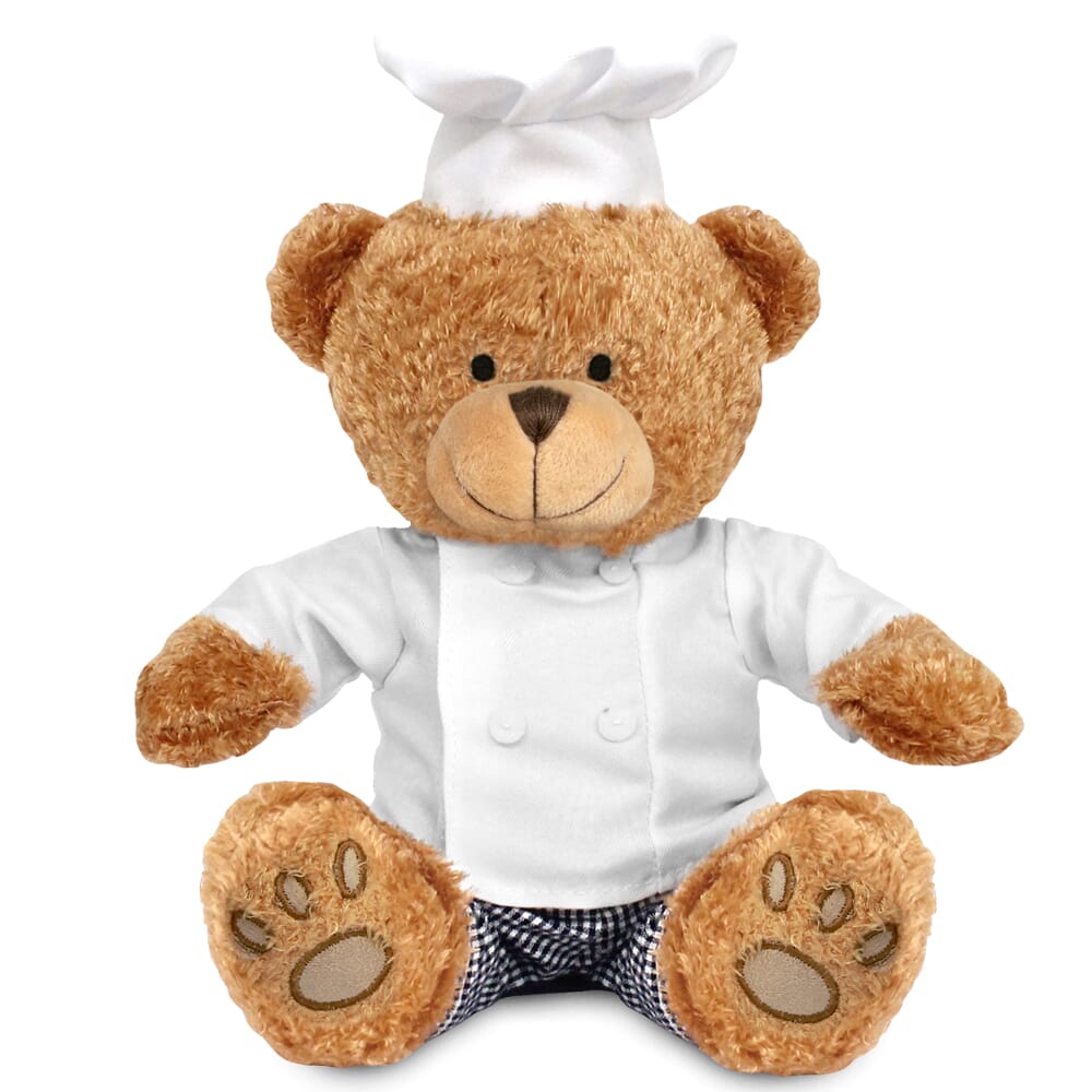 Blank Sublimation Brown 22cm Edward Bear with Chef outfit