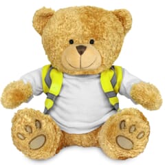 Blank Golden 22cm Edward bear with Hi-Vis Vest