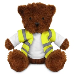 Blank Brown 18cm James bear with Hi-Vis Vest