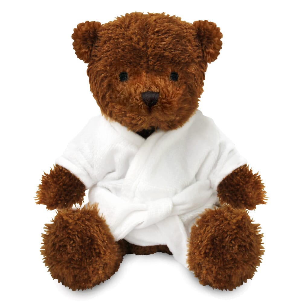 Blank Sublimation Brown 18cm James Bear with Dressing Gown