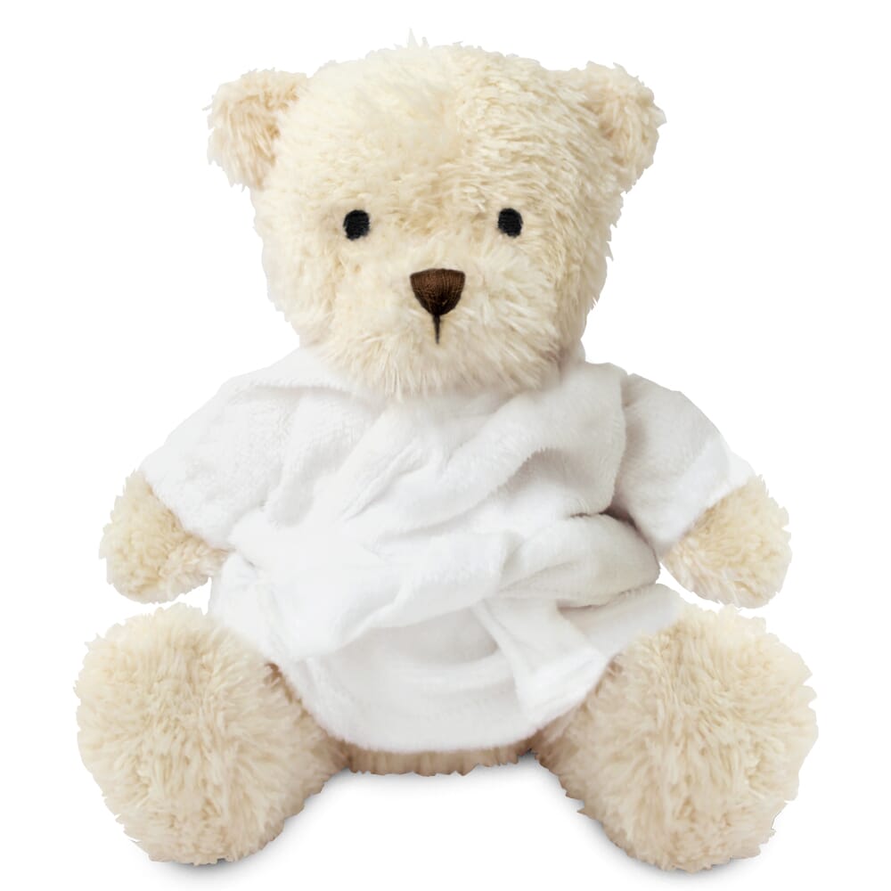 Blank Sublimation White 18cm James Bear with dressing gown