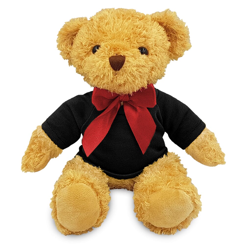 Blank 18cm William Bear with Black t-shirt