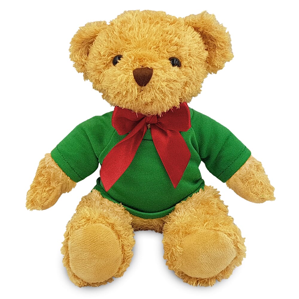 Blank 18cm William Bear with Green t-shirt