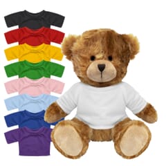 Blank 20cm Charles Jointed bear with Coloured t-shirt