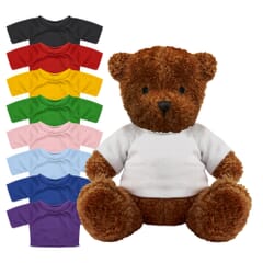 Blank Brown 18cm James bear with Coloured t-shirt