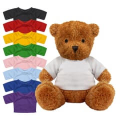 Blank Golden 18cm James bear with Coloured t-shirt