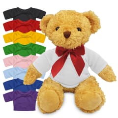 Blank 18cm William bear with Coloured t-shirt