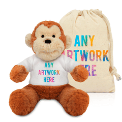 Printed 15cm Max Monkey & Drawstring Bag Combo