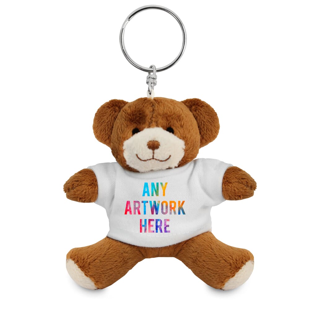 Promotional George Teddy Bear Keyring 9cm - Printed Soft Toys - Small Soft Toy - Main Image