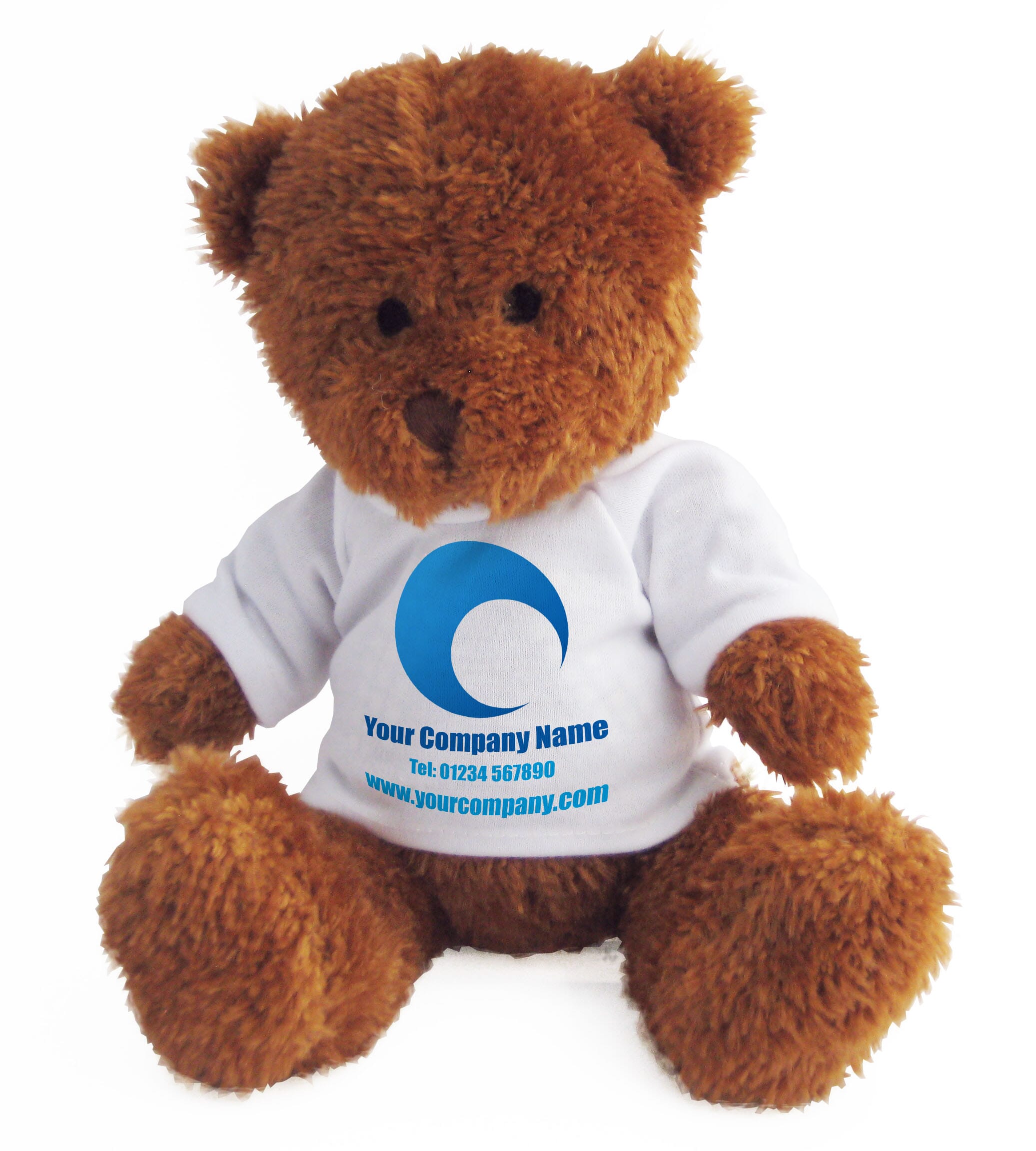 A promotional soft toy teddy bear with a friendly expression on its face. The toy is made of high-quality materials and is perfect for children and adults alike