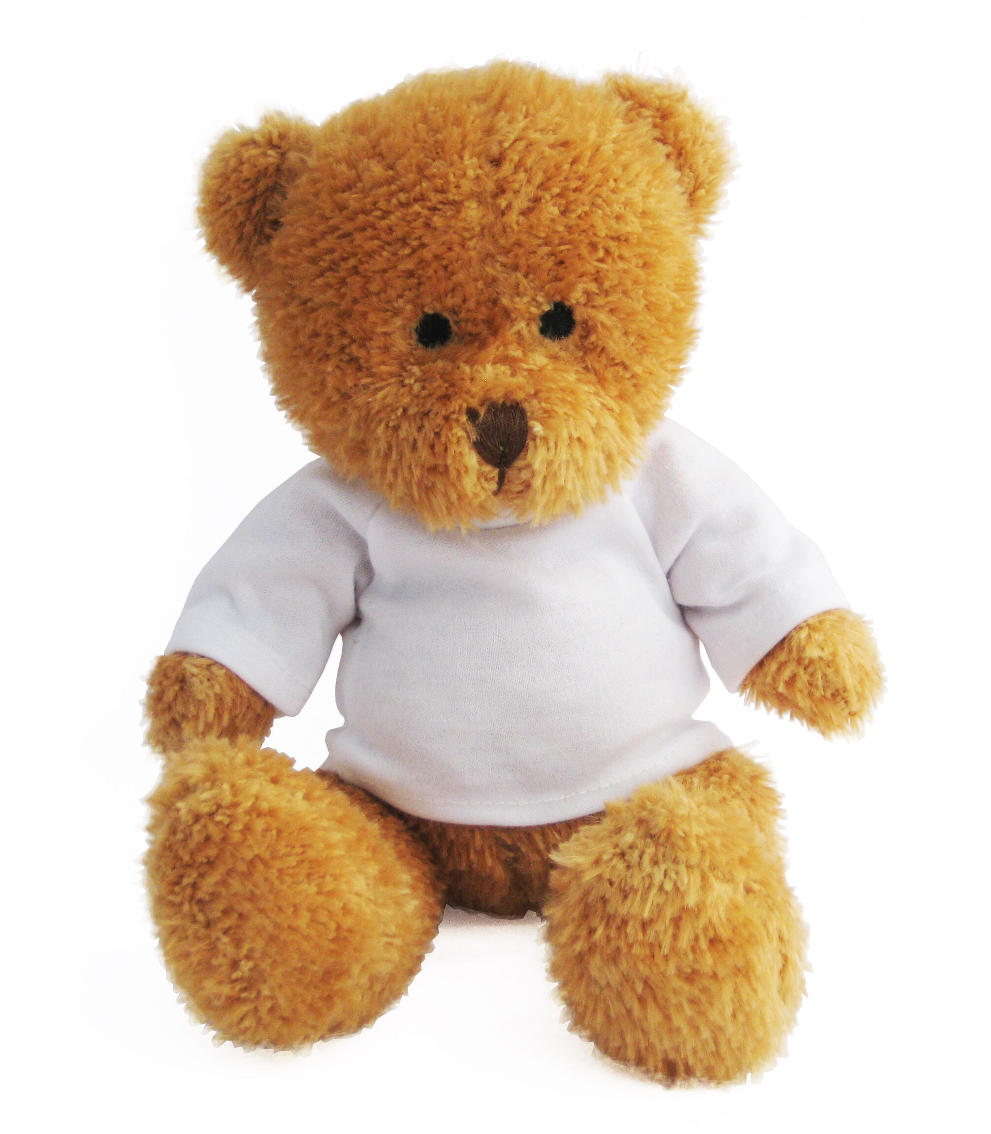 A medium sized blank soft toy teddy bear suitable for Dye-Sub and transfer printing. The toy is made of high-quality materials and is perfect for children and adults alike.