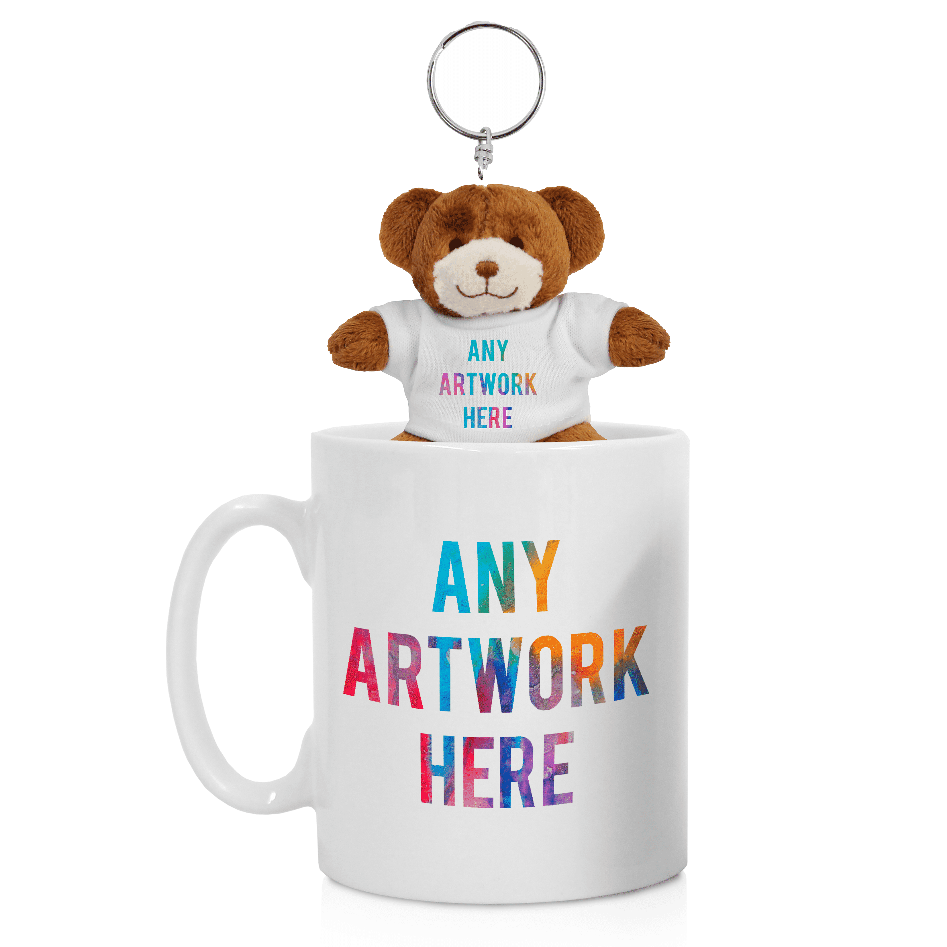 Printed George Keyring Bear & Mug Combo
