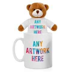 Printed Brown Henry Bear & Mug Combo