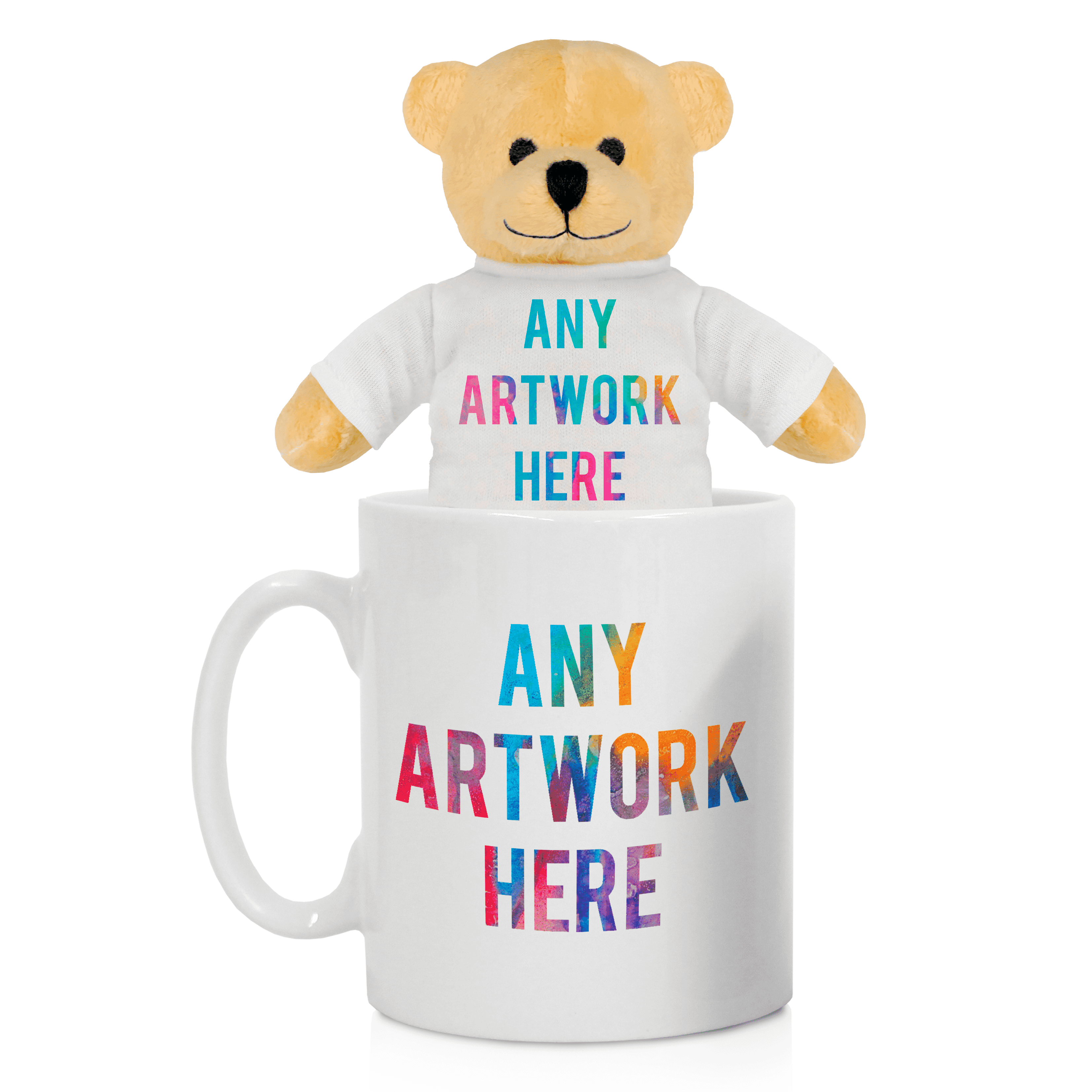 Printed Light Brown Henry Bear & Mug Combo