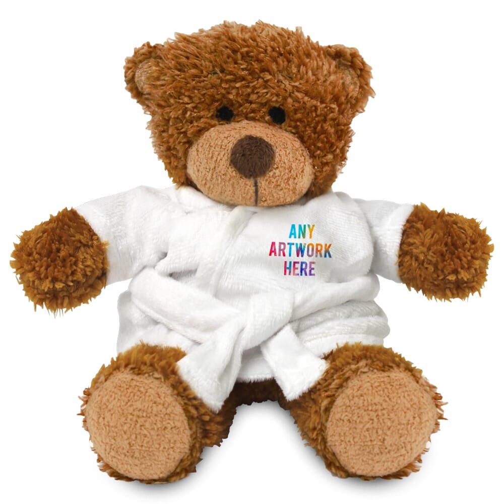 Printed 17cm Anne bear with Dressing Gown