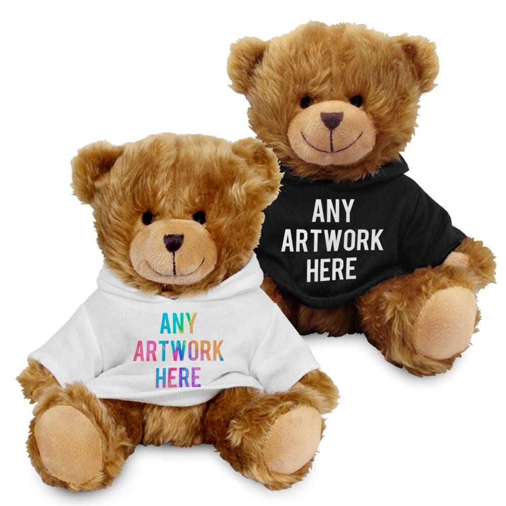 Printed 20cm Charles Jointed bear with Hoody