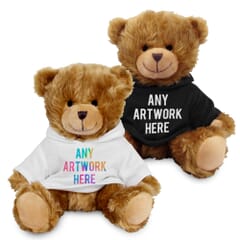 Printed 20cm Charles Jointed bear with Hoody