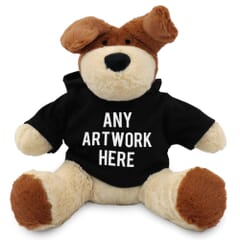 20cm Darcy Dog with printed Black Hoody