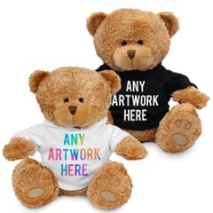 Printed Brown 22cm Edward bear with Hoody