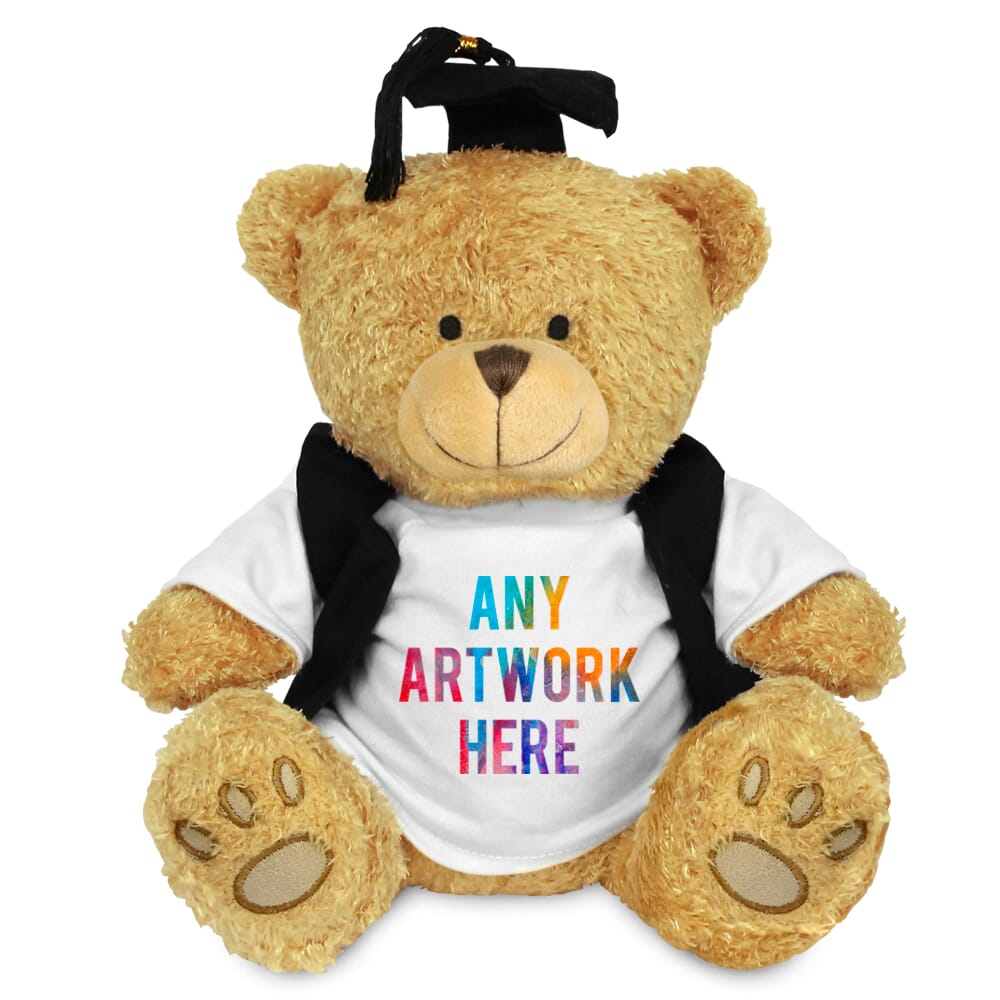 Printed Golden 22cm Edward Bear with a Graduation Outfit