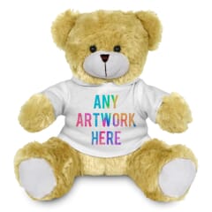 25cm Elizabeth bear with printed White Hoody