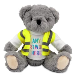 Printed 20cm Archie Jointed Bear with Hi-Vis Vest