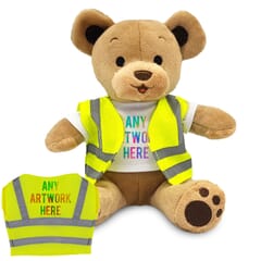 Printed 18cm Beatrice Bear with Hi-vis vest