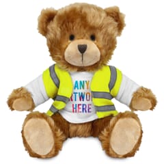Printed 20cm Charles Jointed Bear with Hi-Vis Vest