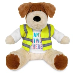 Printed 20cm Darcy Dog with Hi-Vis vest