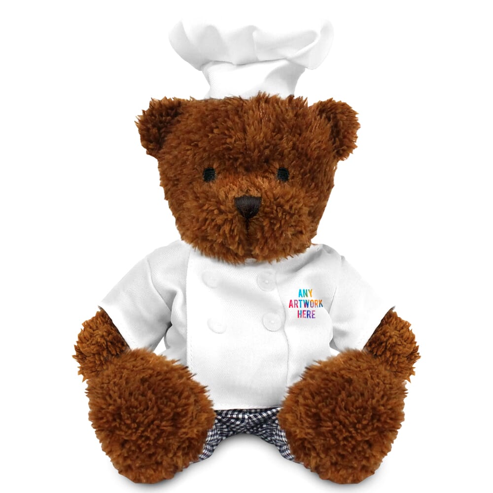 Printed Brown 18cm James Bear with Chef outfit