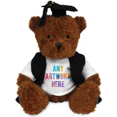Printed Brown 18cm James Bear with a Graduation Outfit