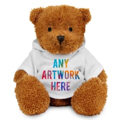 Golden 18cm James bear with printed White Hoody