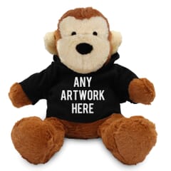 20cm Max Monkey with printed Black Hoody