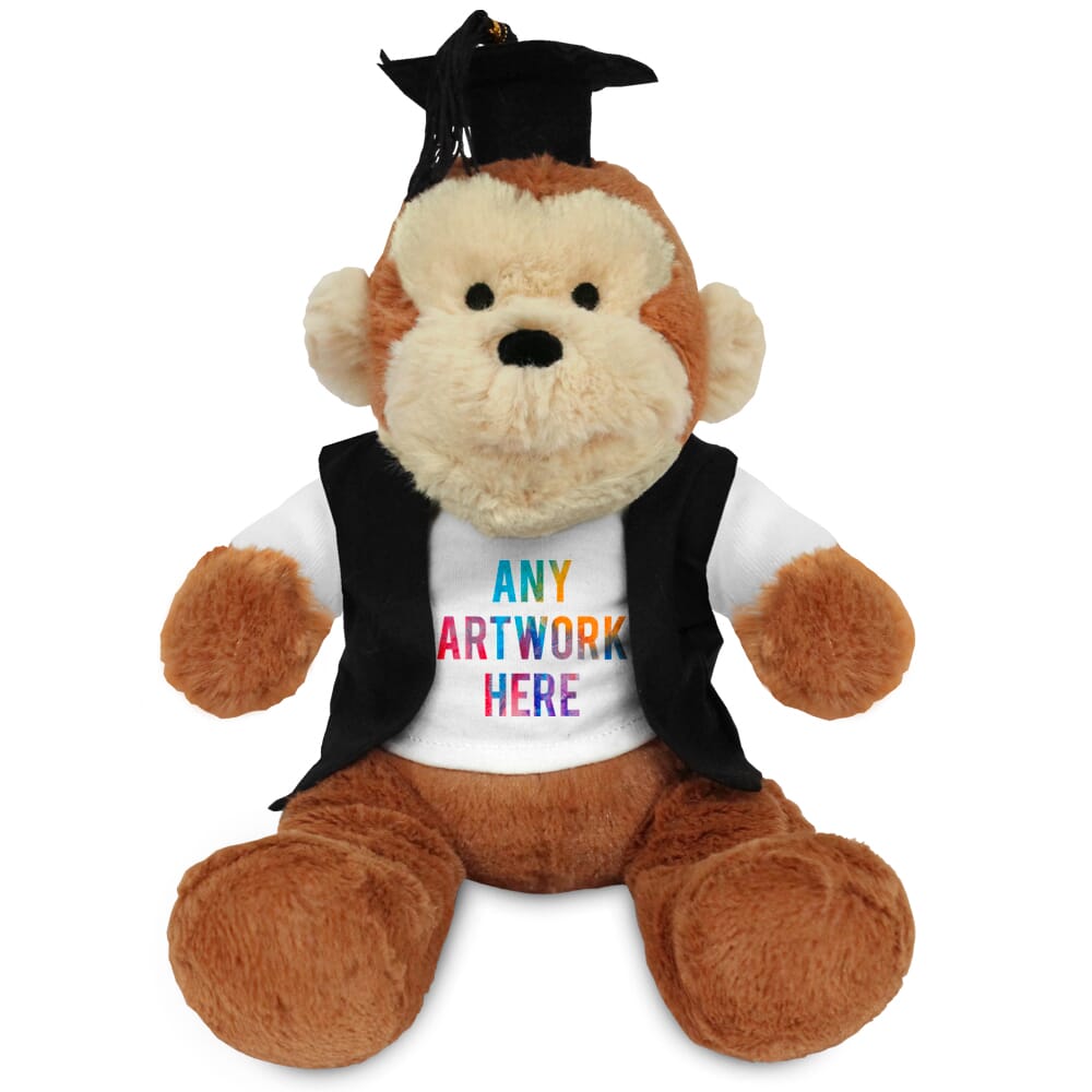 Printed 20cm Max Monkey with a Graduation Outfit