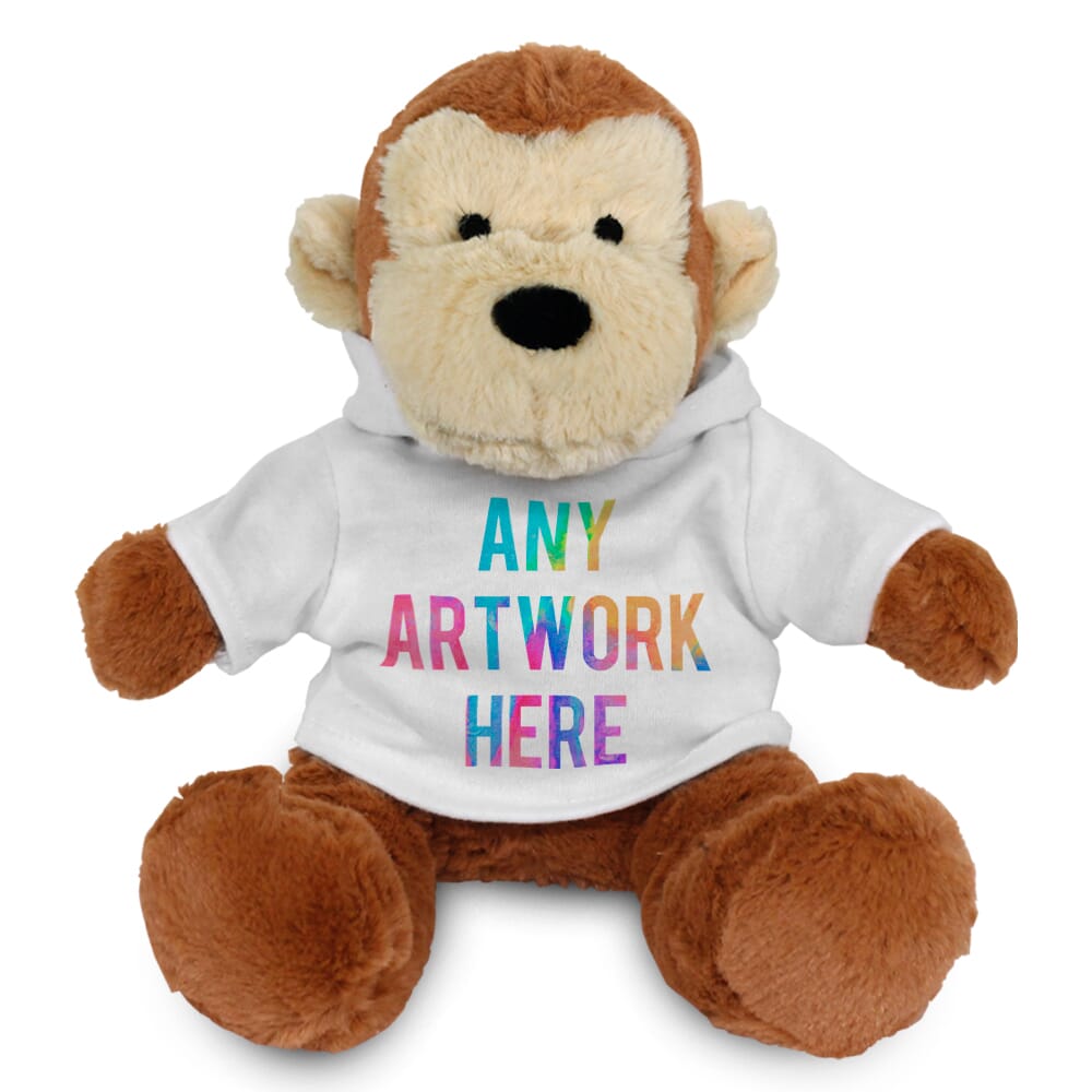 20cm Max Monkey with printed White Hoody
