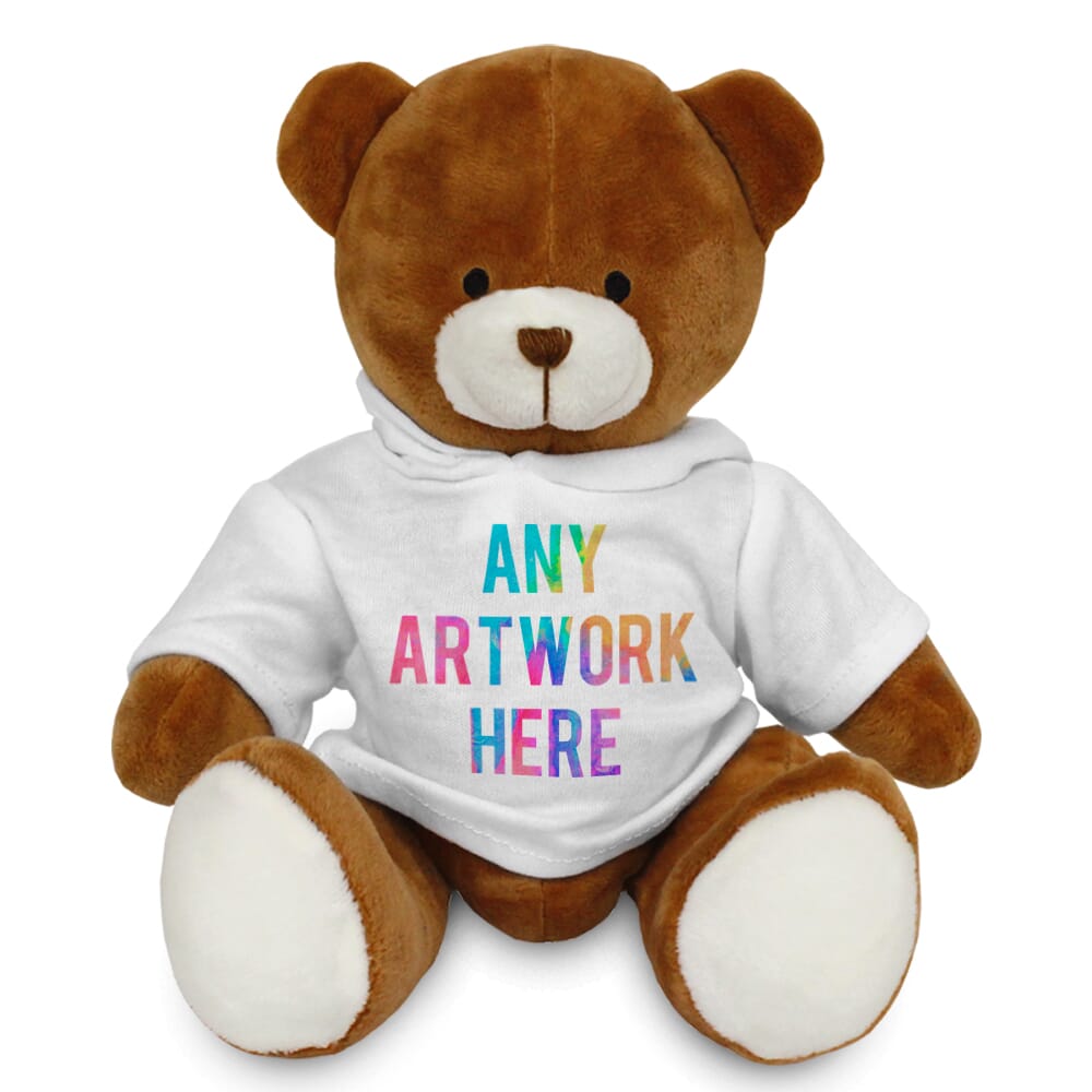 20cm Richard Bear with printed White Hoody
