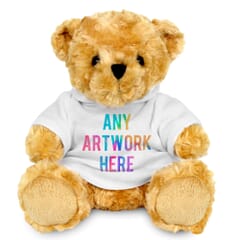 19cm Victoria bear with printed White Hoody
