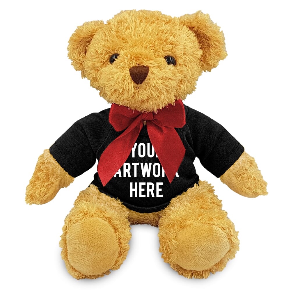 18cm William Bear with Black t-shirt