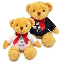 Printed 18cm William Bear with Hoody